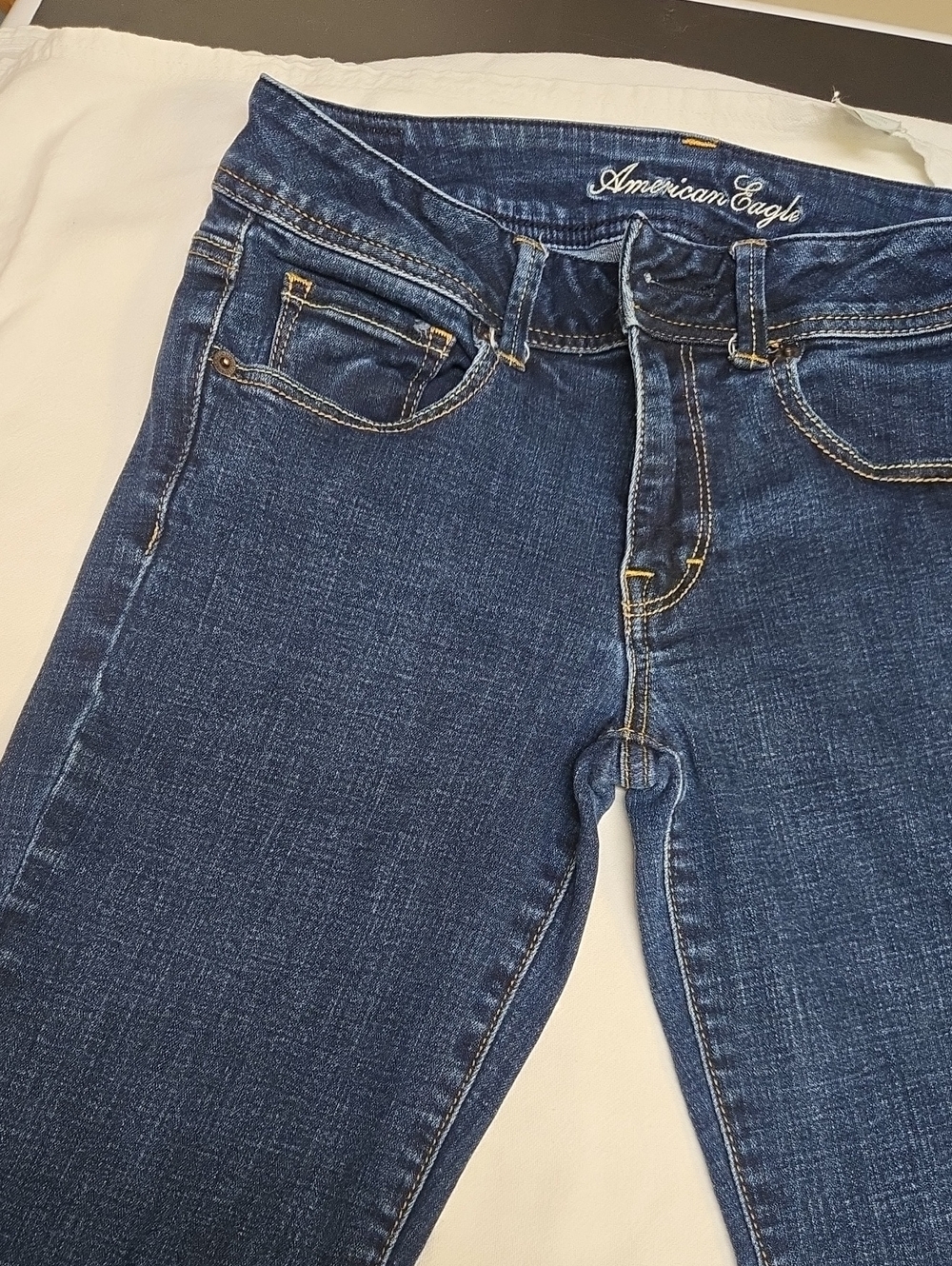 American Eagle Outfitters Indigo Bootcut Jeans with Contrast Stitching